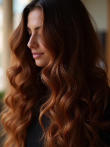 Long voluminous curls